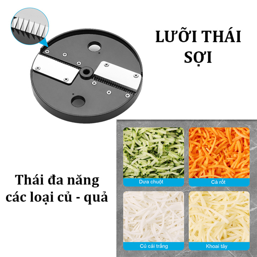 Máy thái rau củ quả đa năng thương hiệu cao cấp Septree Q1F - Năng suất 300kg/giờ - Hàng Chính Hãng