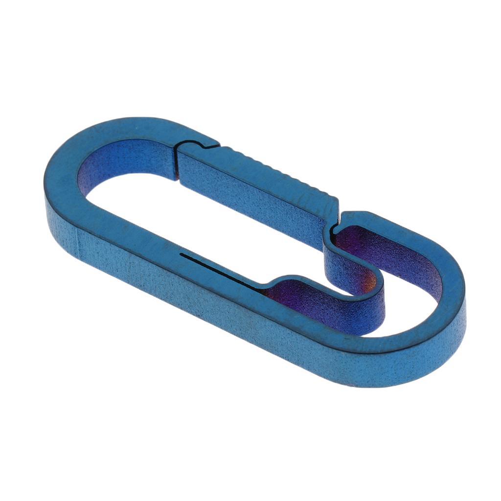 Outdoor Titanium Alloy Buckle Carabiner Keychain Key Ring Hook