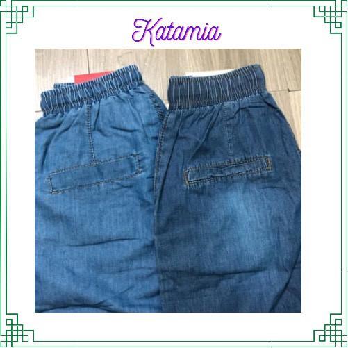 Quần baggy jean nữ ống đứng lưng cao cạp chun quần bò nữ giấy