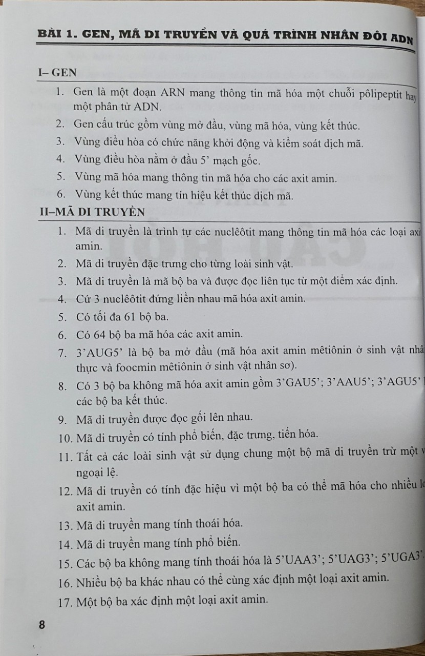 Sách giải quyết nhanh các lổi lý thuyết thường gặp trong sinh học 12 ( HA)