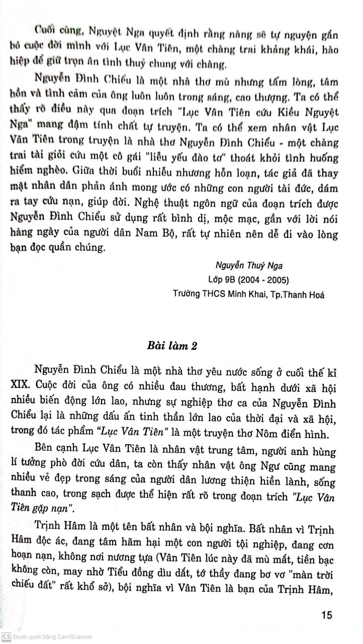 Sách - Những bài làm văn hay 9