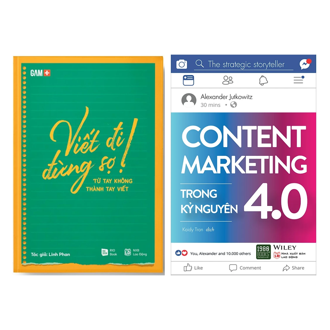Combo 2 Cuốn: Viết Đi Đừng Sợ + Content Marketing Trong Kỷ Nguyên 4.0