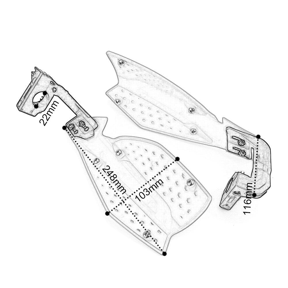 Set 2 Ốp Bảo Vệ Tay Lái Xe Mô Tô 22mm