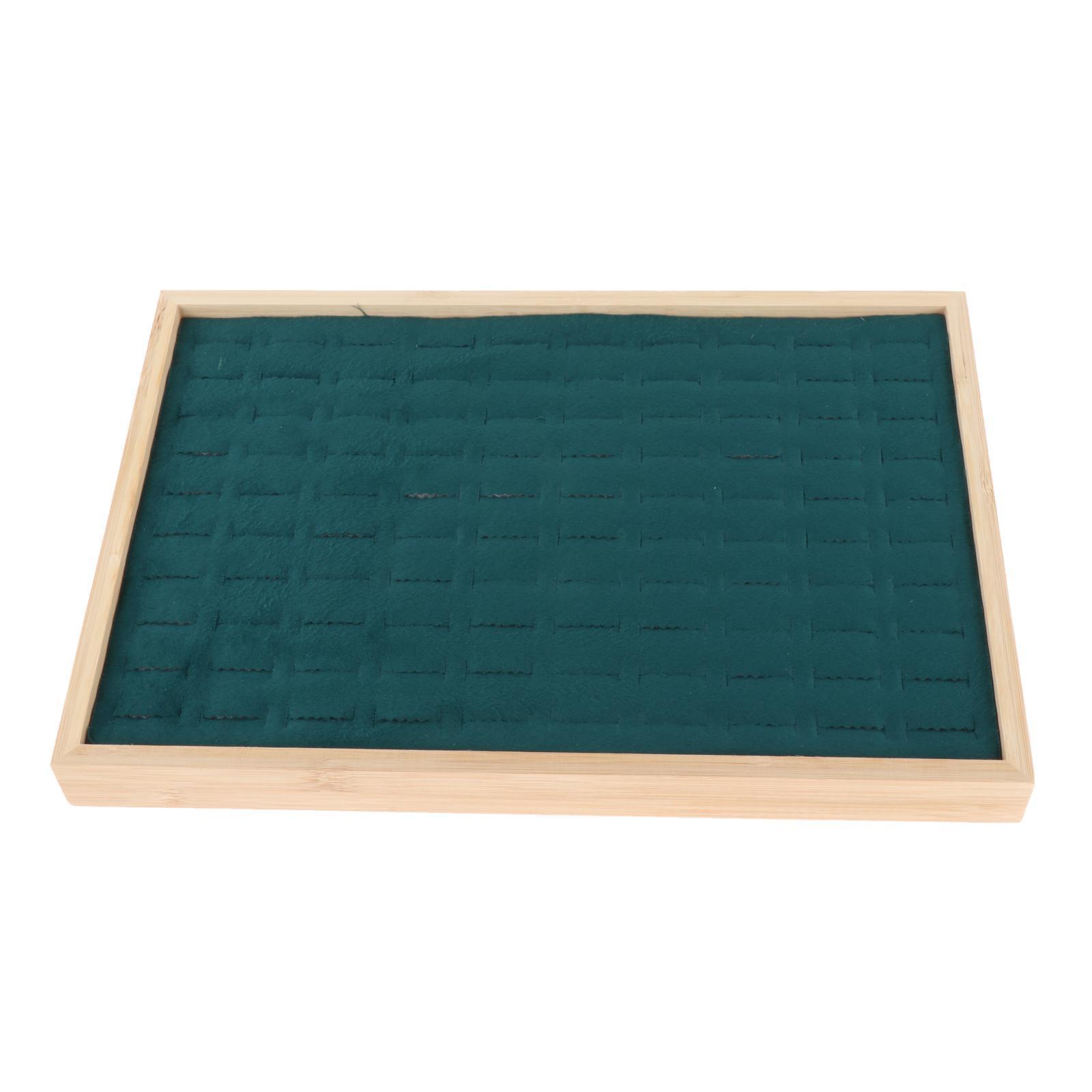 Stackable Jewelry Storage Tray Flannel Wrapped for Bracelet Drawers Closet