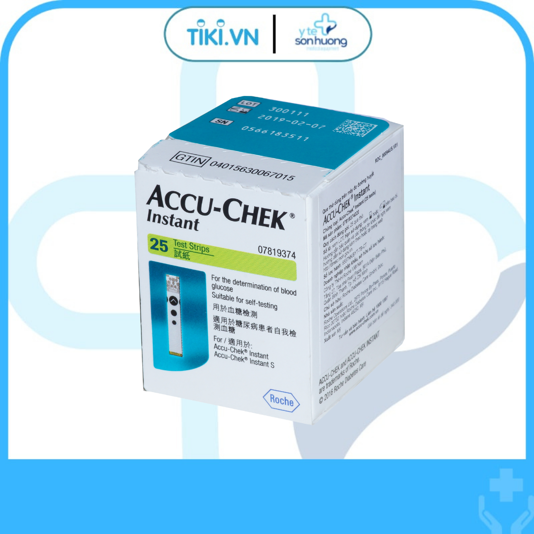 Que thử đường huyết Accuchek Instant 25