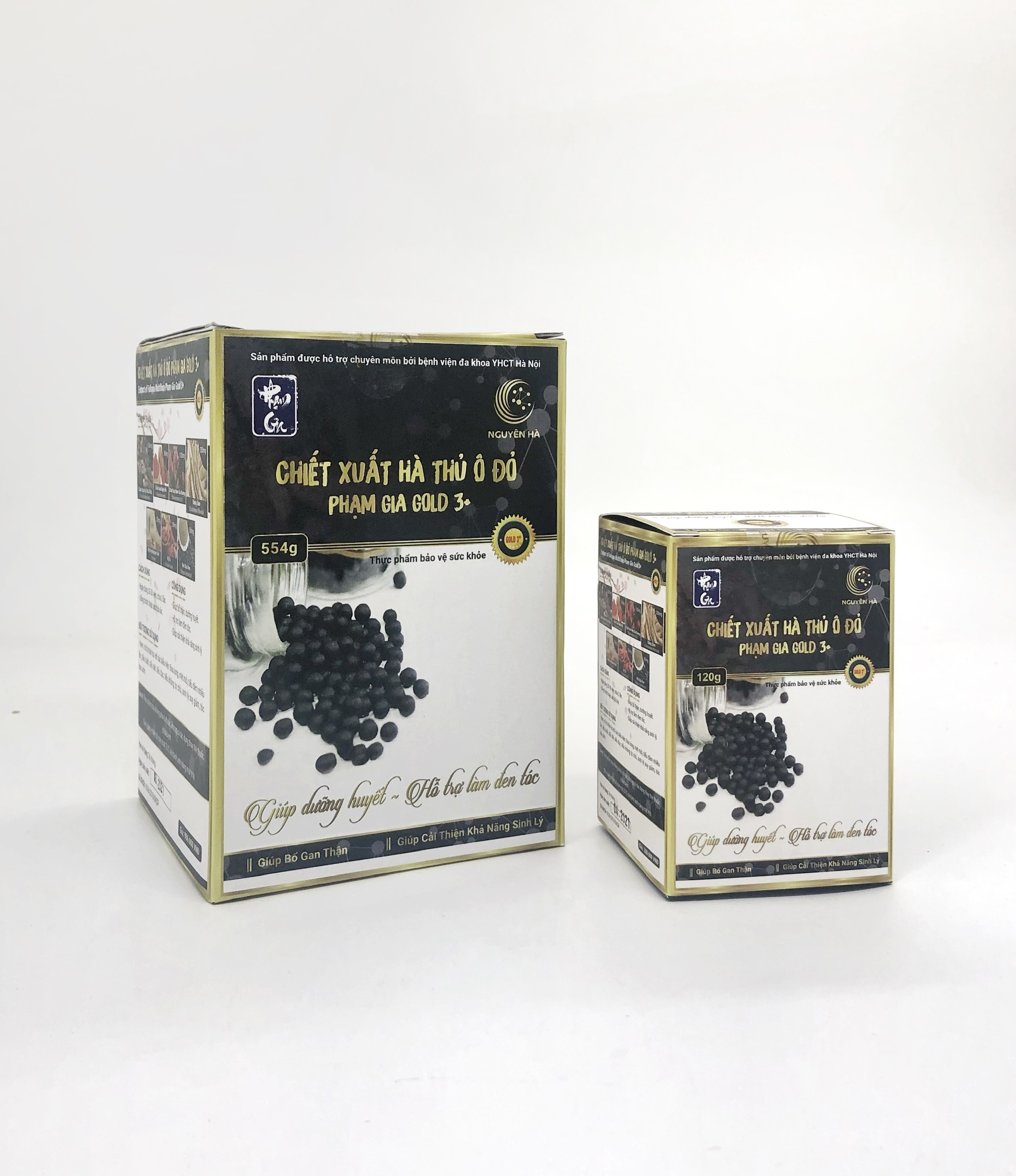 Combo mua 1 tặng 1 : Hà thủ ô đỏ Phạm gia Gold 3+ 554gr tặng hộp minisize 120gr