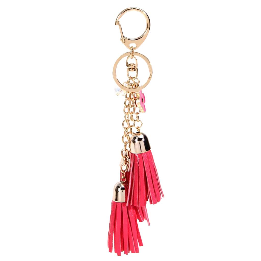 Women Girls Tassel Key Chain Car Key Ring Accessory Bag Decor Pendant