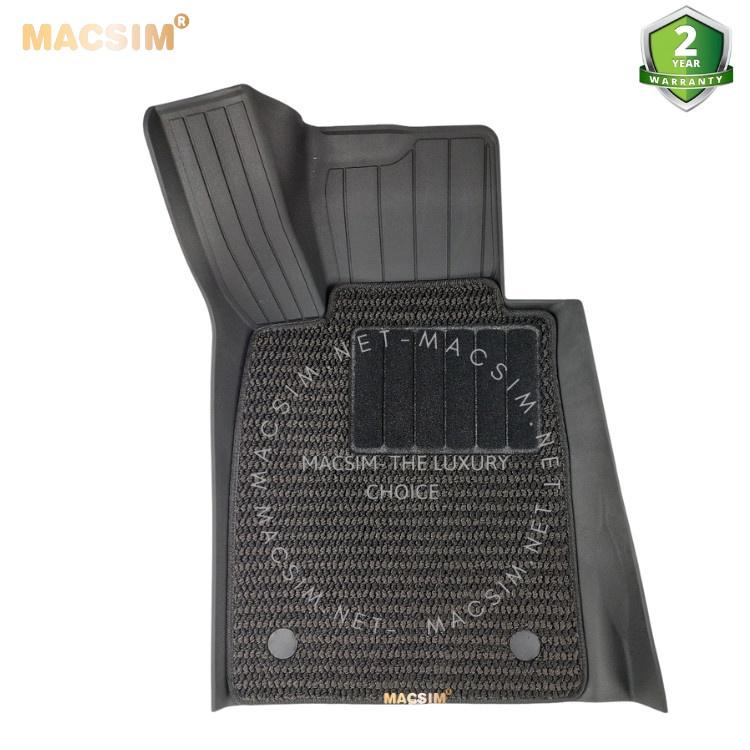 Thảm lót sàn xe ô tô 2 lớp cao cấp BMW 5 series 2016- đến nay nhãn hiệu Macsim 3W - chất liệu nhựa TPE đúc khuôn cao cấp