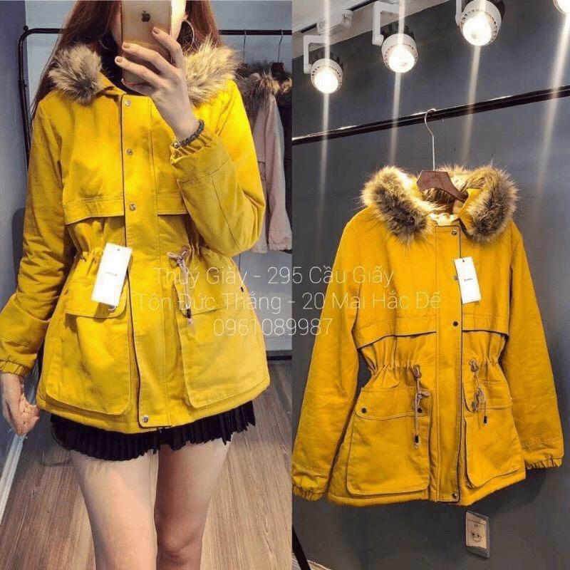 Hình ảnh Áo khoác kaki nữ lót lông siêu xinh cho các nàng siêu ấm áp cho mùa giá rét THỜI TRANG GU FASHION