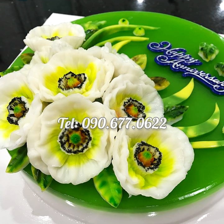Khuôn rau câu silicone hoa Poppy loại 8 cm – Mã số 1692
