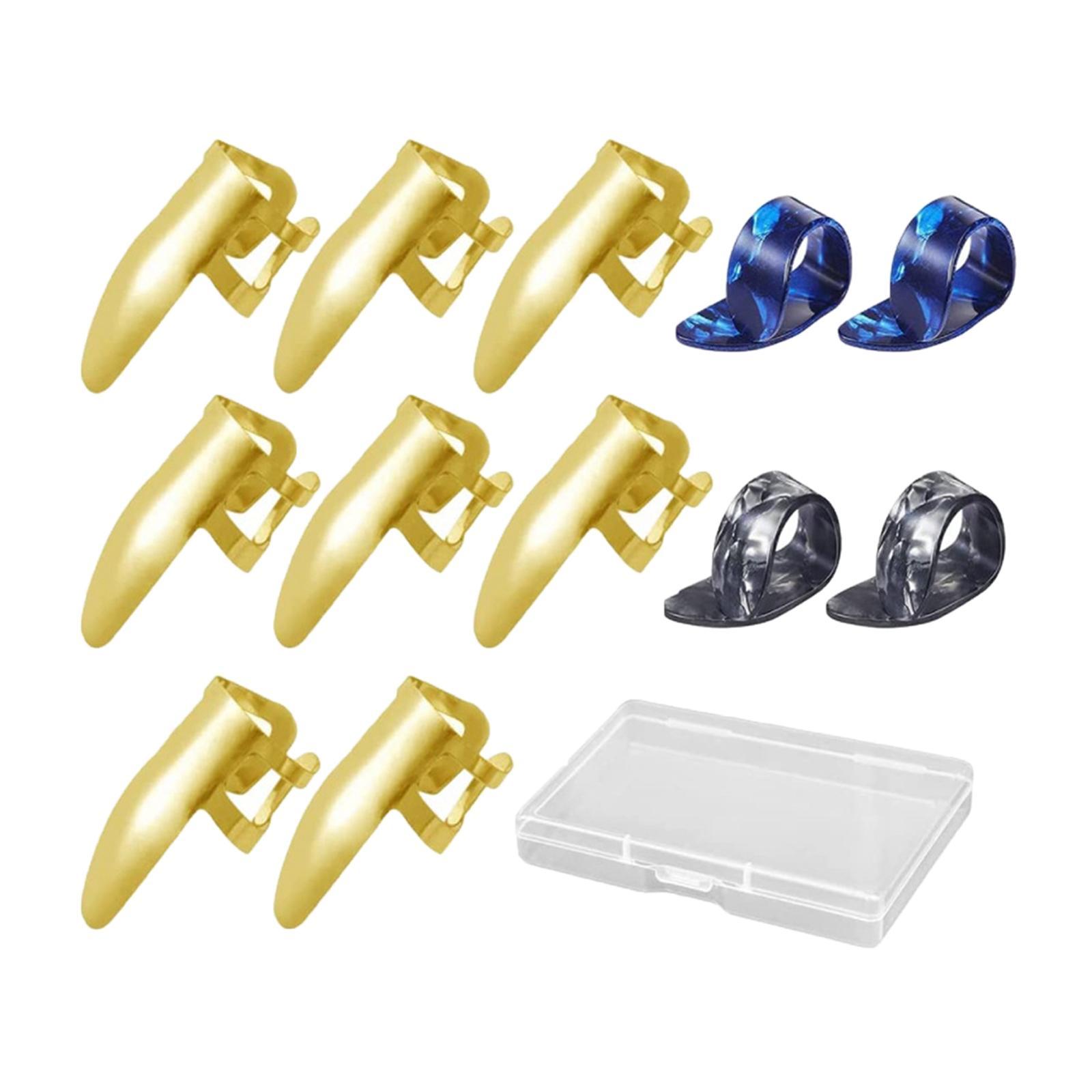Metal Finger Picks Musical Instrument Accessories Steel Finger Picks Set