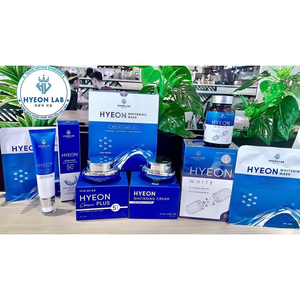 Hyeon Cream 5 in 1| Kem dưỡng da ban ngày Hyeon Lab|chống nắng SPF55 PA + + +, HA giữ nước dưỡng trắng căng bóng sau 30s