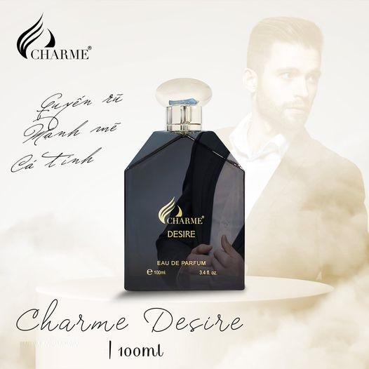 Nước hoa nam thơm lâu, Charme Desire, mùi hương tươi mát, mạnh mẽ, cho chàng năng động,100ml