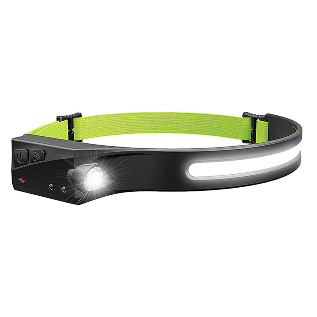 COB LED Headlamp Lamp Sensor Head Flashlight for Running Outdoor Hunting Cycling