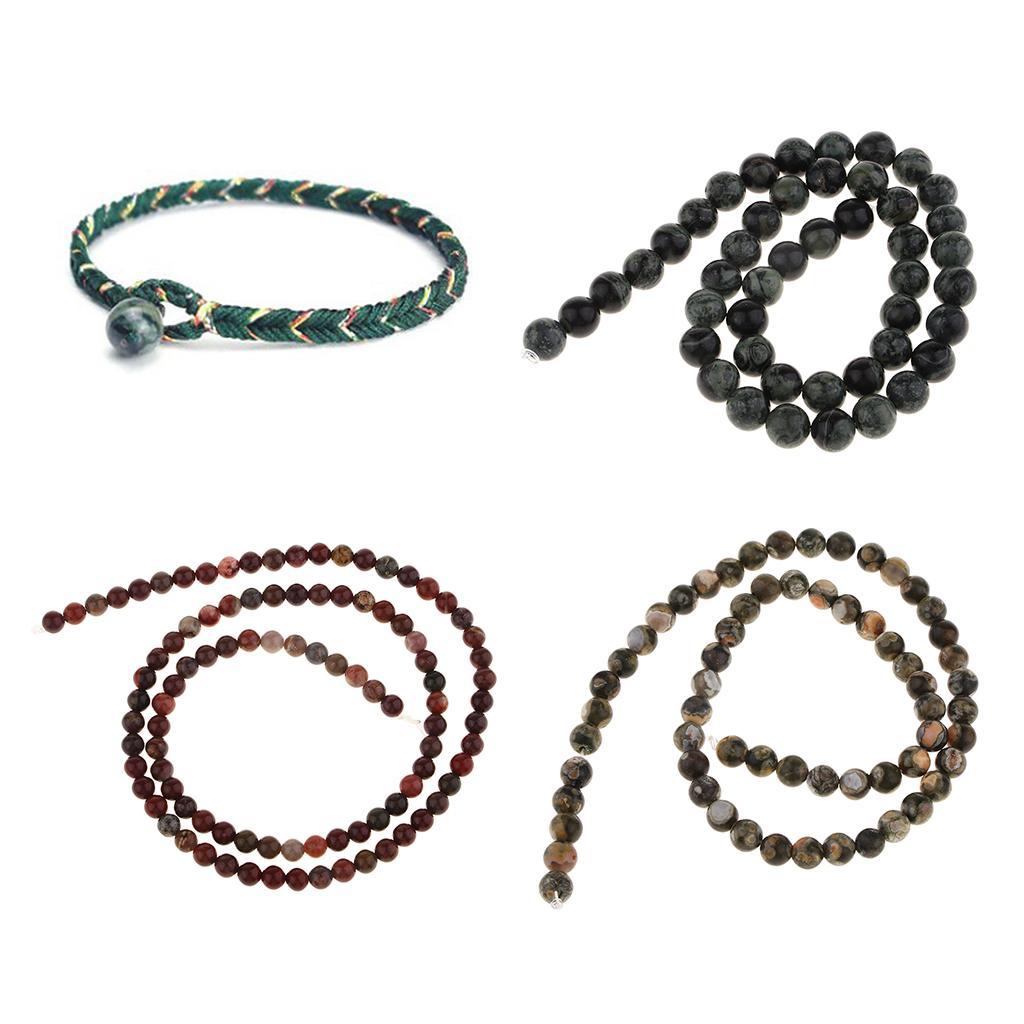 1 Strand of Natural Round for Polar Jade Loose Spacer Beads Gemstone Cabochon Jewelry Making Accessories Findings