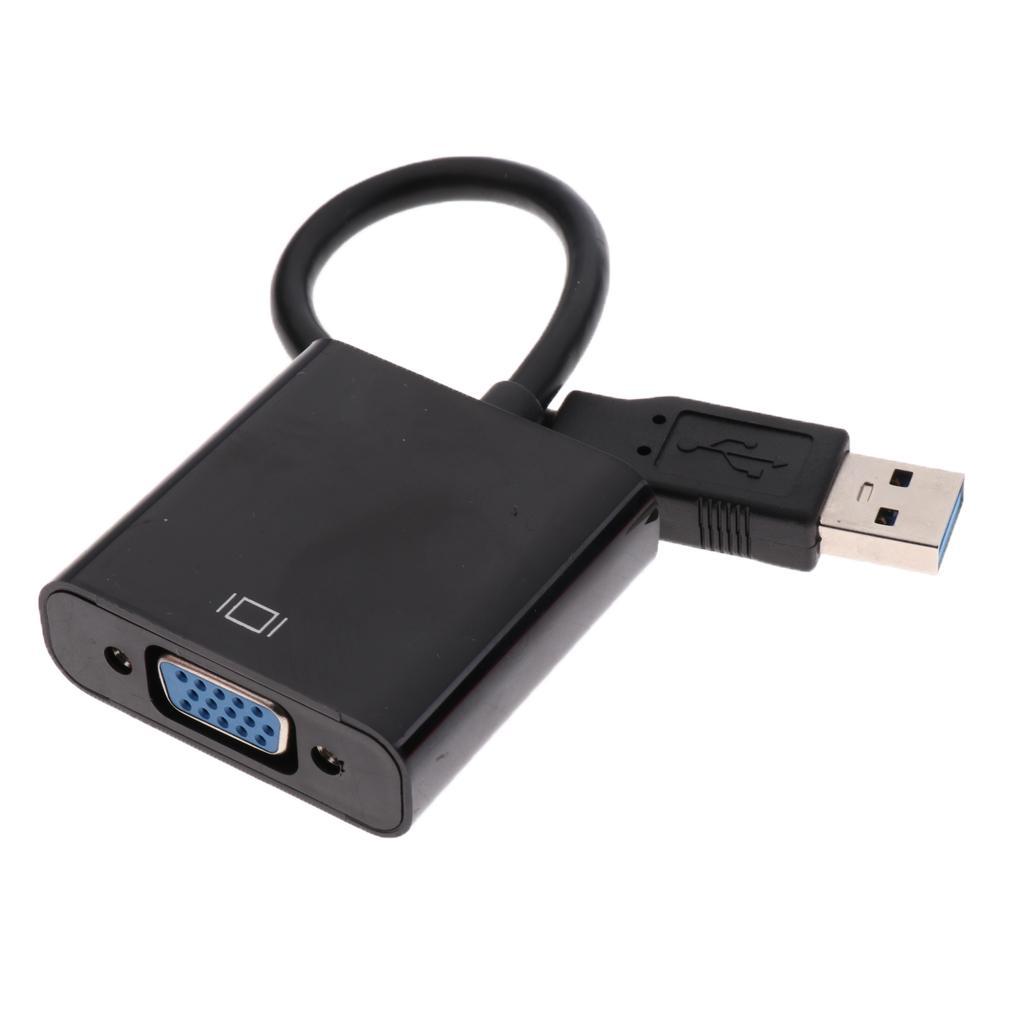 USB 3.0 to VGA External Video Card Multi Monitor Adapter Cable for Laptop #1