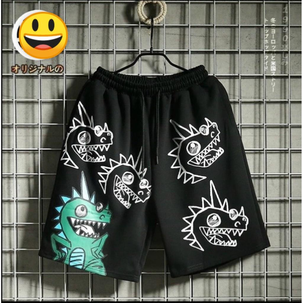 Quần Short ️ Họa Tiết Khủng Long ️ siêu kute thun co dãn 4 chiều cá tính thoải mái hoạt động, Quần short thun thể thao nam, Quần đùi nam thun poly thoáng mát cao cấp co dãn 4 chiều