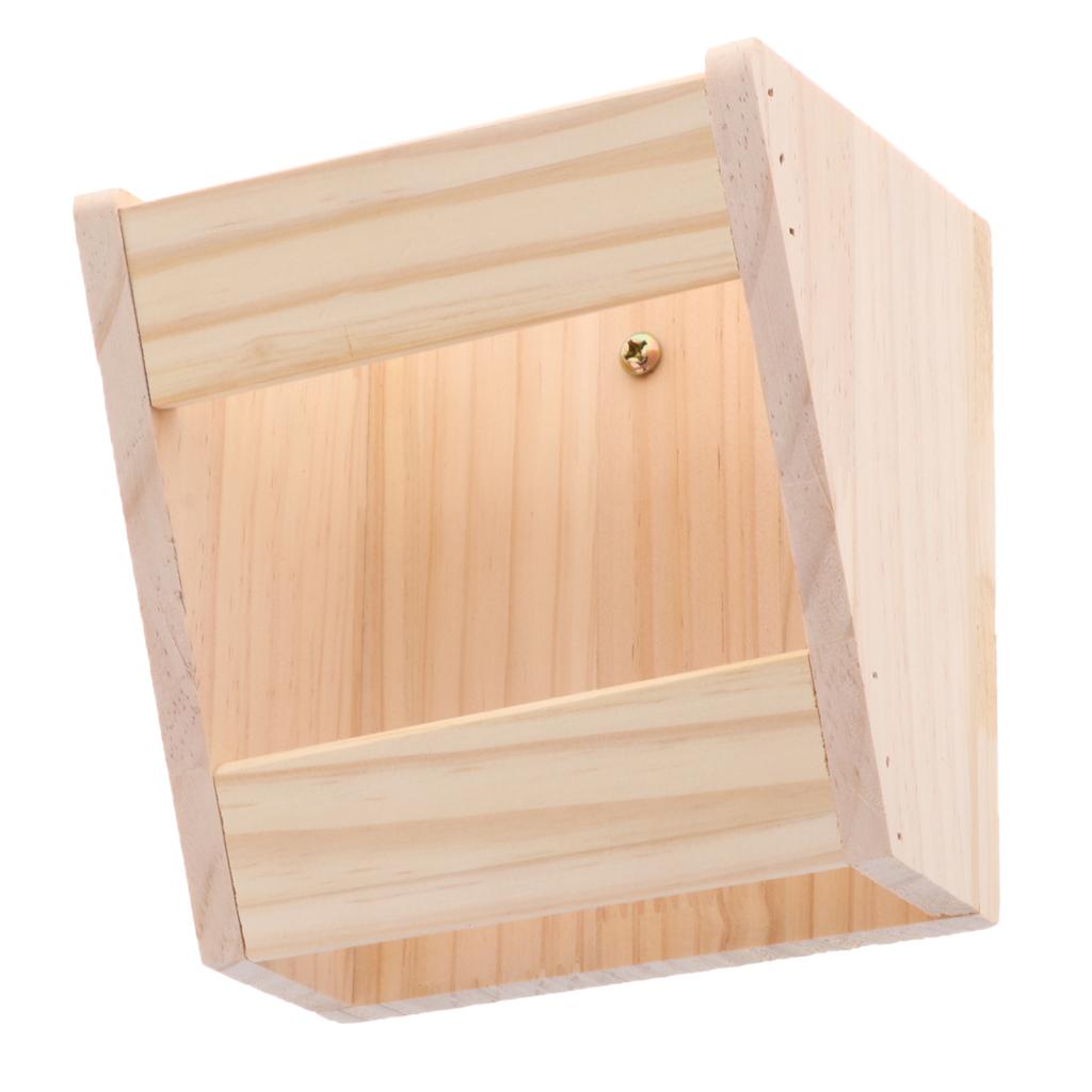 Natural Wooden Hay Feeder Rabbit Feeder Pet Cage Fixed Hay Rack Manger