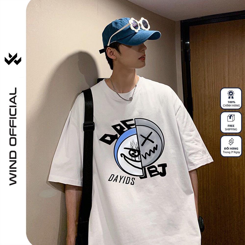 Áo phông unisex form rộng WIND tay lỡ oversize DAYIDS thời trang nam nữ ulzzang