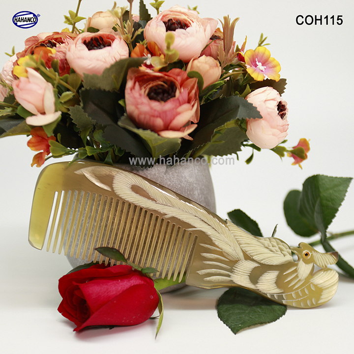 Lược sừng con Phượng COH115 - Quà tặng ý nghĩa dành cho những người thân yêu - Chăm sóc tóc