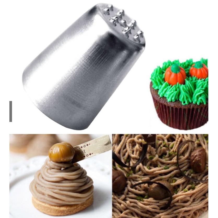 Đuôi bắt kem Lớn - hình cỏ - inox đúc trang trí bánh kem - muffin - trang trí đồ uống - DUICO01