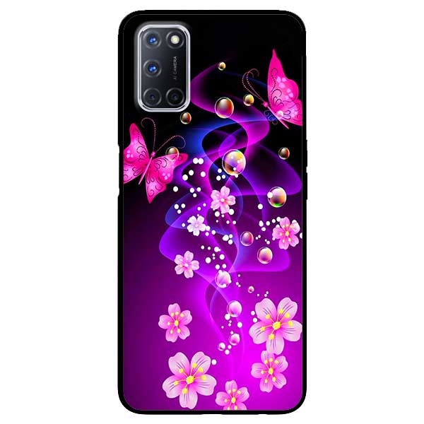Ốp lưng dành cho Oppo A52 / A72 / A92 mẫu Bướm Và Hoa Hồng
