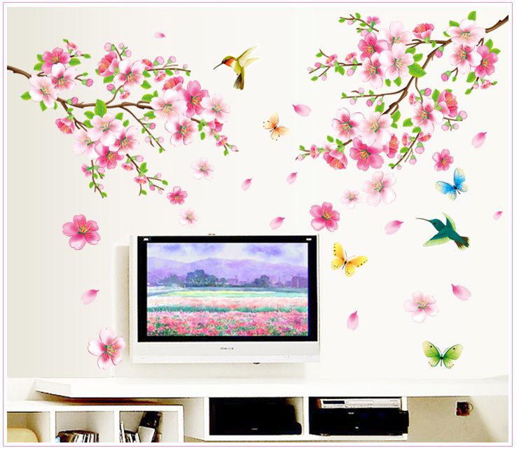 Decal dán tường Hoa tầm xuân DH079 (120 x 110 cm)