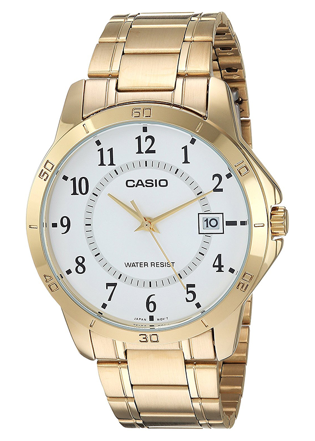 Đồng Hồ Nam Dây Thép Không Gỉ Casio MTP-V004G-7BUDF - Đen