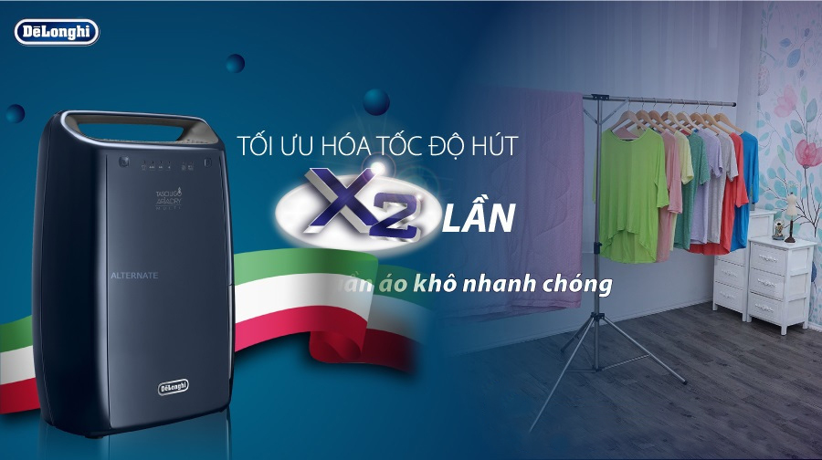 Máy hút ẩm DELONGHI DEX216F - Hàng chính hãng