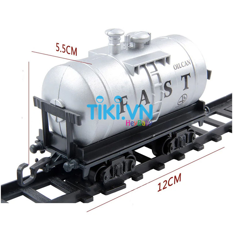 Bộ Đồ Chơi Tàu Hỏa Chạy PIN, 5 Toa , Cỡ Lớn Có Nhạc, Đèn, Khói Mô Phỏng Và Đường Ray, Mẫu Mới Chất Lượng Cao