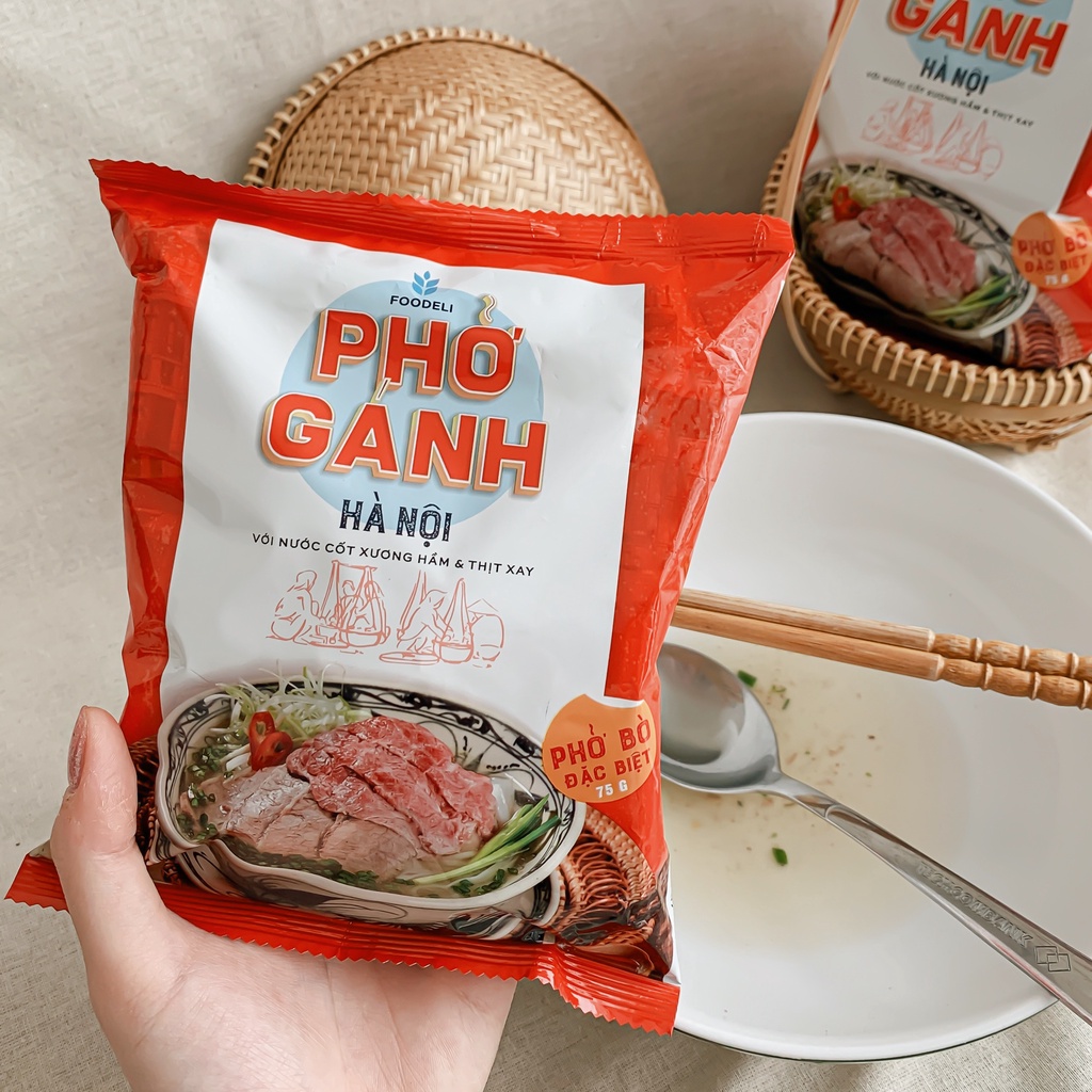 Phở Gánh Hà Nội ăn liền - Phở Bò Đặc Biệt (Thùng 24x75Gr)