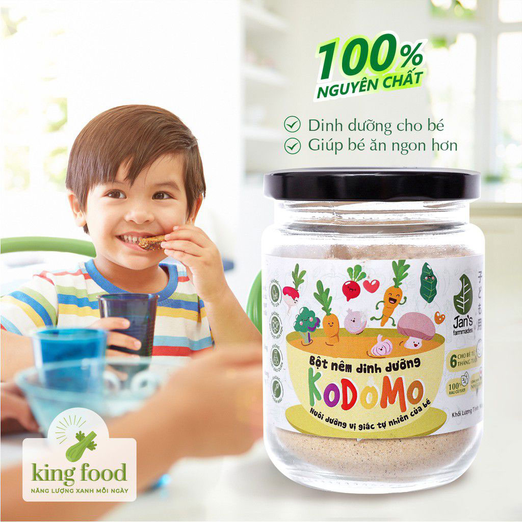 Bột Nêm Dinh Dưỡng Kodomo Jan’s hộp 250g, Nuôi Dưỡng Vị Giác Tự Nhiên Cho Bé Từ 6 Tháng Tuổi, - Hàng Chính Hãng