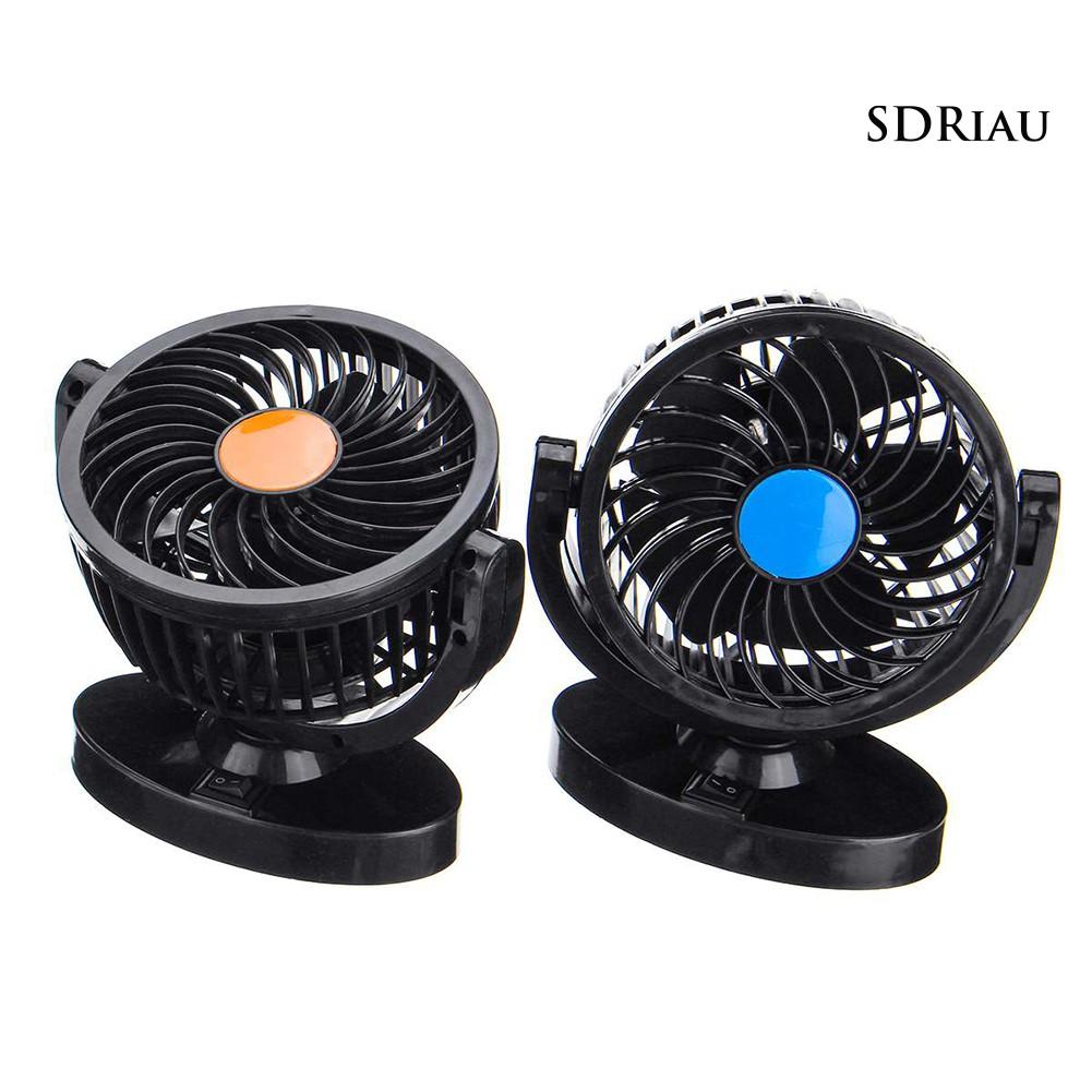 Quạt Làm Mát Gắn Bảng Điều Khiển Xe Hơi 12v 24v 360 Độ