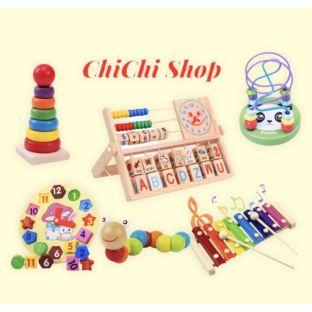 Set 6 Món Đồ Chơi Gỗ Montessori: Rèn Luyện Đôi Bàn Tay Khéo Léo-Phát Triển Trí Tuệ Toàn Diện Cho Bé