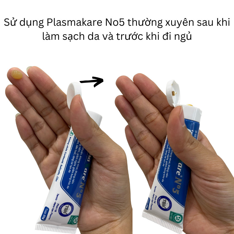 Combo 3 lọ Kem bôi da á sừng Plasmakare No5, phục hồi làn da nứt nẻ bong tróc,á sừng da tay, da đầu, gót chân,toàn thân, không cort