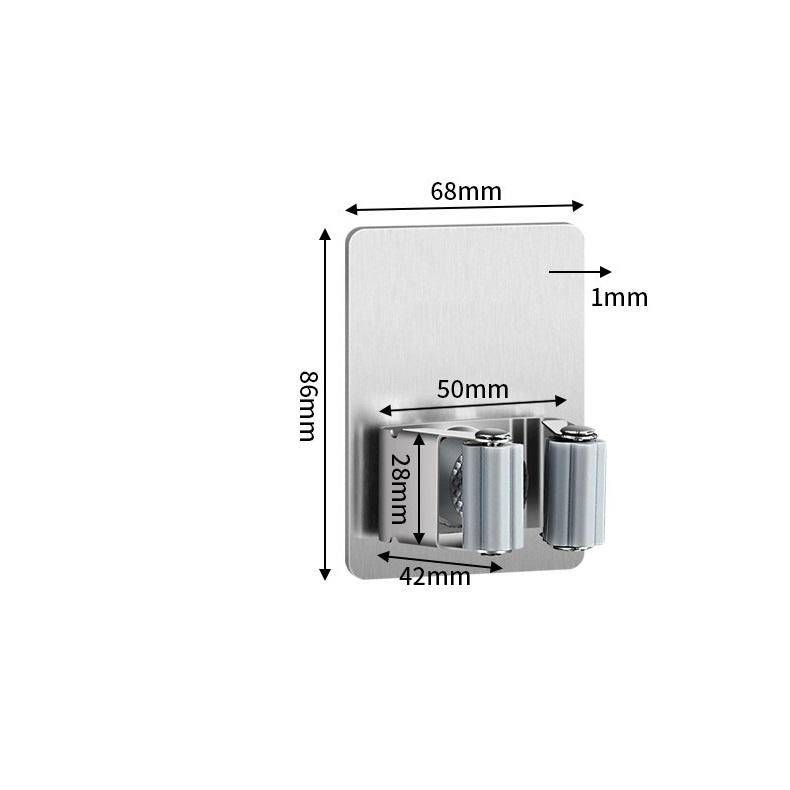 Giá Inox Treo Chổi Và Cây Lau Nhà Gắn Tường, Gọn Gàng - Ngăn Nắp, Gắn Keo Siêu Chắc Không Khoan Đục, Tiện Dụng Trong Gia Đình -TakyHome 4032