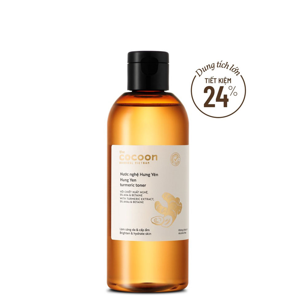 Toner nước nghệ Hưng Yên Cocoon 310ml giúp da sáng mịn rạng rỡ thuần chay