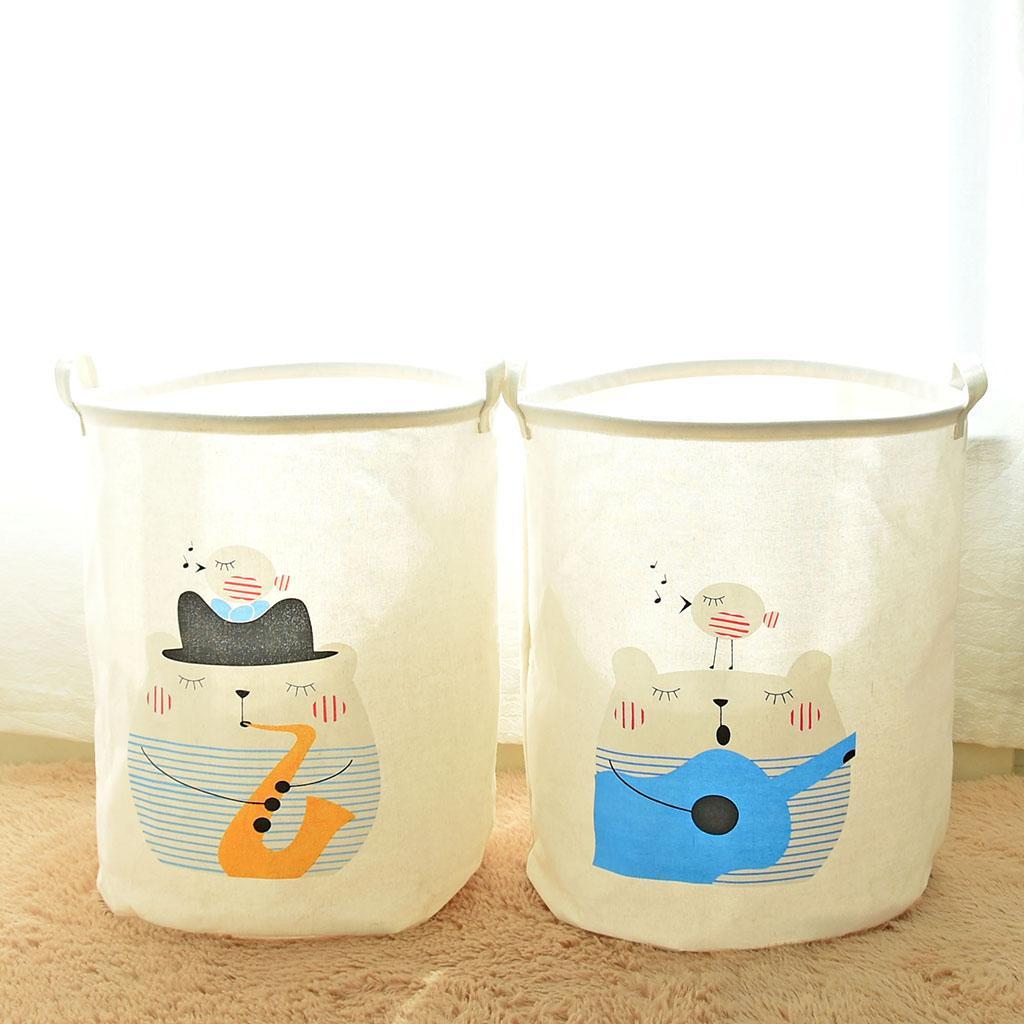 Collapsible Households Storage Basket Laundry Hamper Bucket 40x50cm