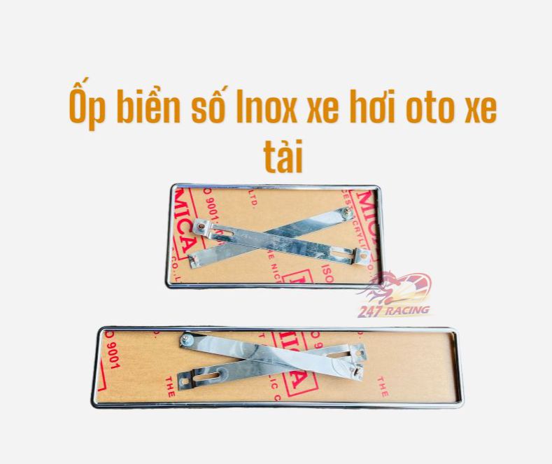 Khung biển số ô tô ép chống nước vào không ố vàng, kích thước mới cho tất cả các dòng xe kèm ốc bắt INOX 100% loại dầy