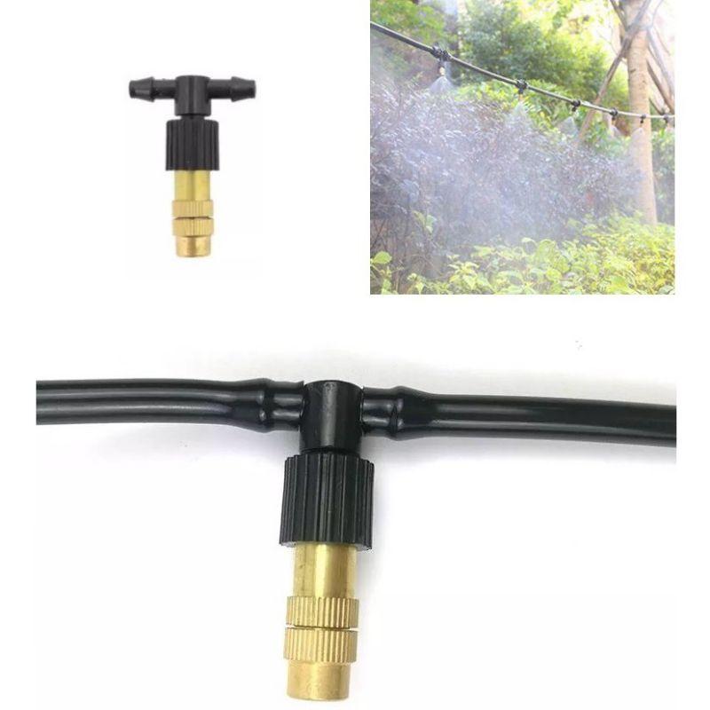 Bộ béc đồng phun sương tưới lan cây cảnh 1 cửa 1 hướng tặng kèm T6,T6nối ống 6mm,8mm phun sương mát nhà,