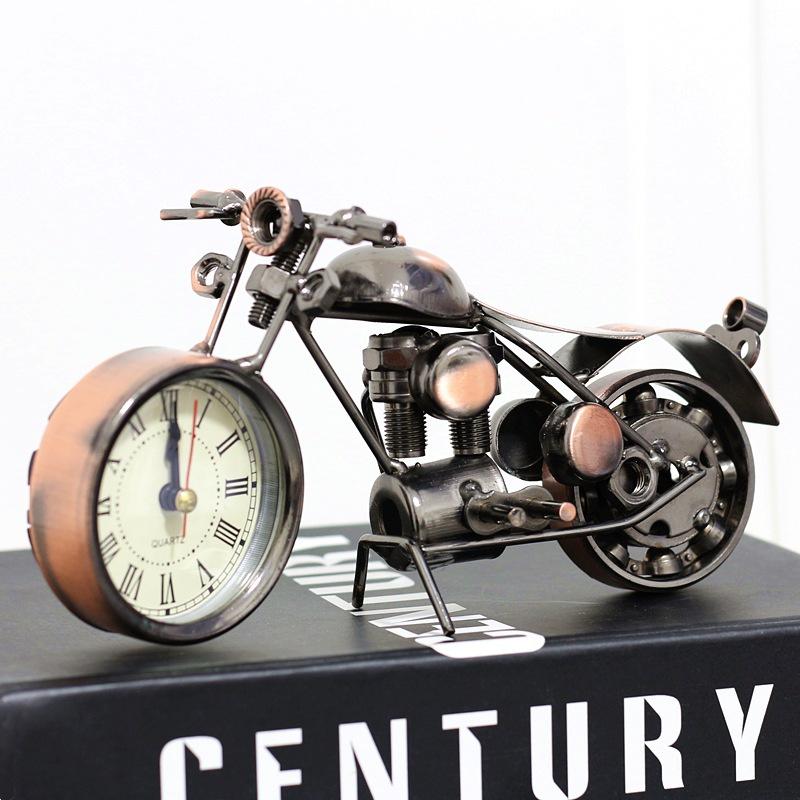 . Trang trí để bàn phiên bản xe moto kết hợp đồng hồ đồ độc đáo. Đồ chơi mỹ nghệ sáng tạo