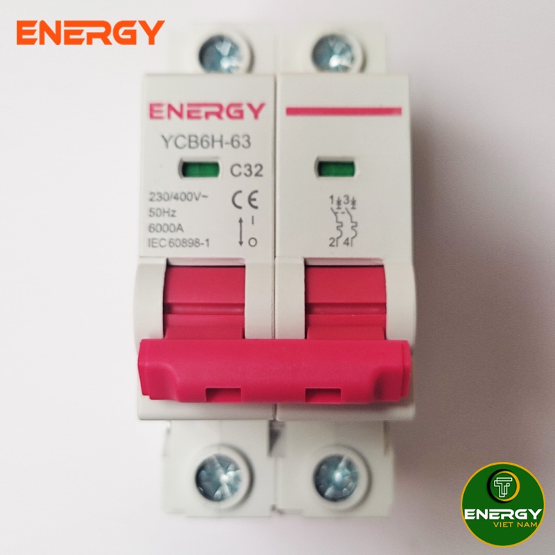Aptomat MCB AC 2P 32A, 63A 6KA - 100A 10KA - Thiết Bị Điện