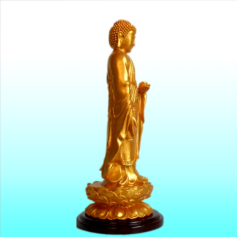 Tượng Đức Phật A Di Đà đứng cao 21 cm - Chất liệu Composite