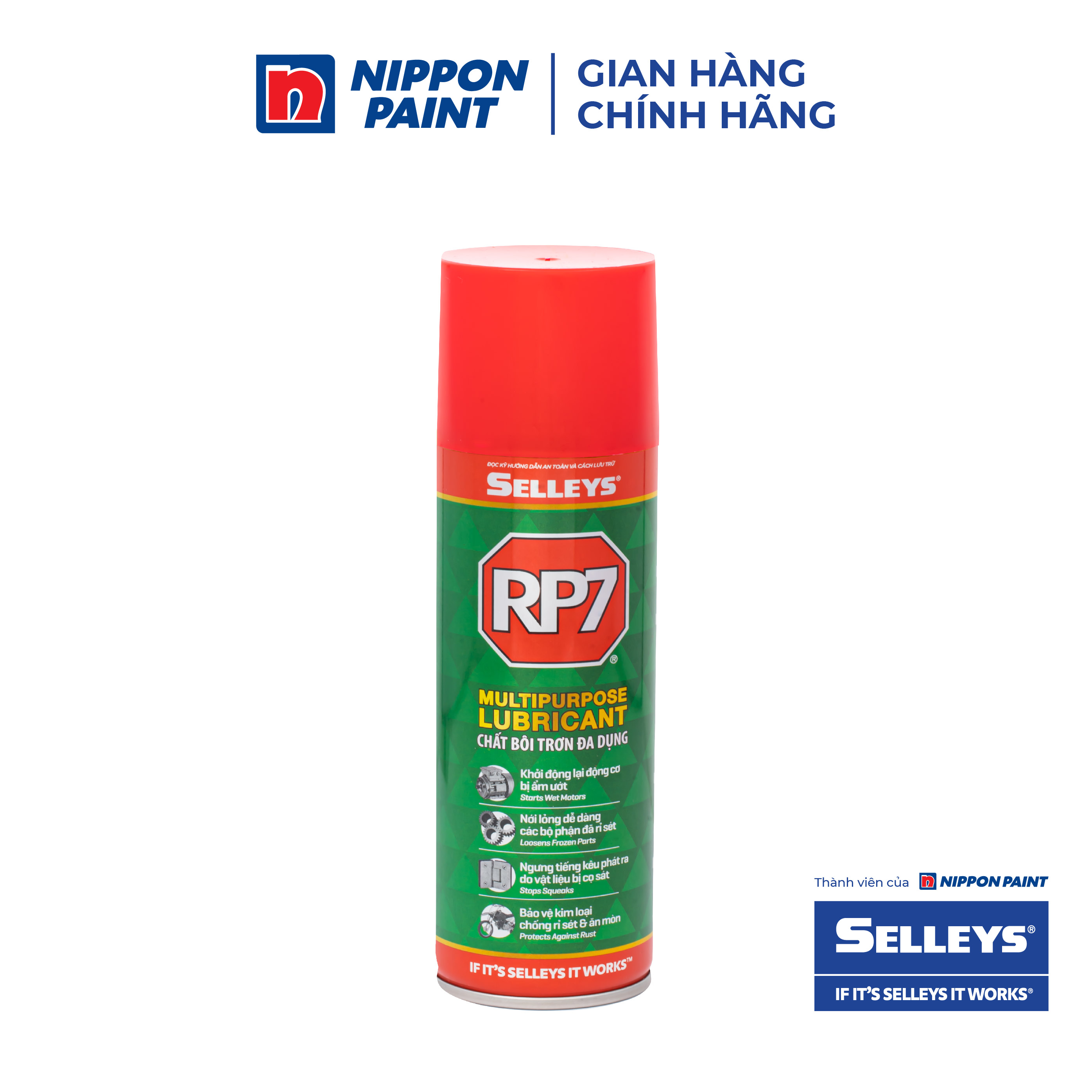 Chai Xịt Chống Rỉ Sét Và Bôi Trơn RP7- Hàng chính hãng SELLEYS - Trọng lượng 300g