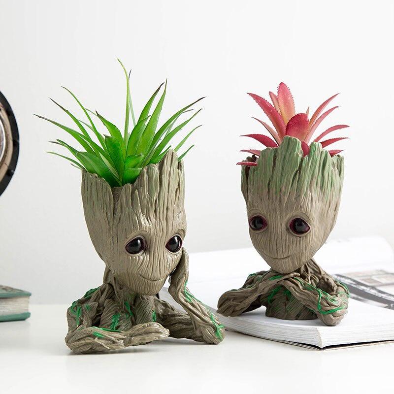 Groot Flower Pots Home Decor Ornaments Multifunction Pen Boxes Storage Organizer Anime Room Decor Home Decoration Accessories