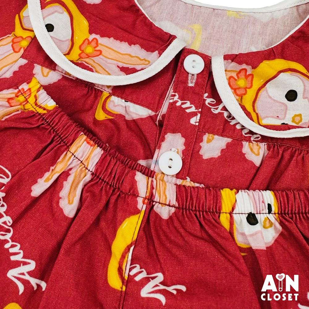 Bộ quần áo Ngắn bé gái hoạ tiết Baby Thỏ Nâu Cotton - AICDBGUVSUU5 - AIN Closet