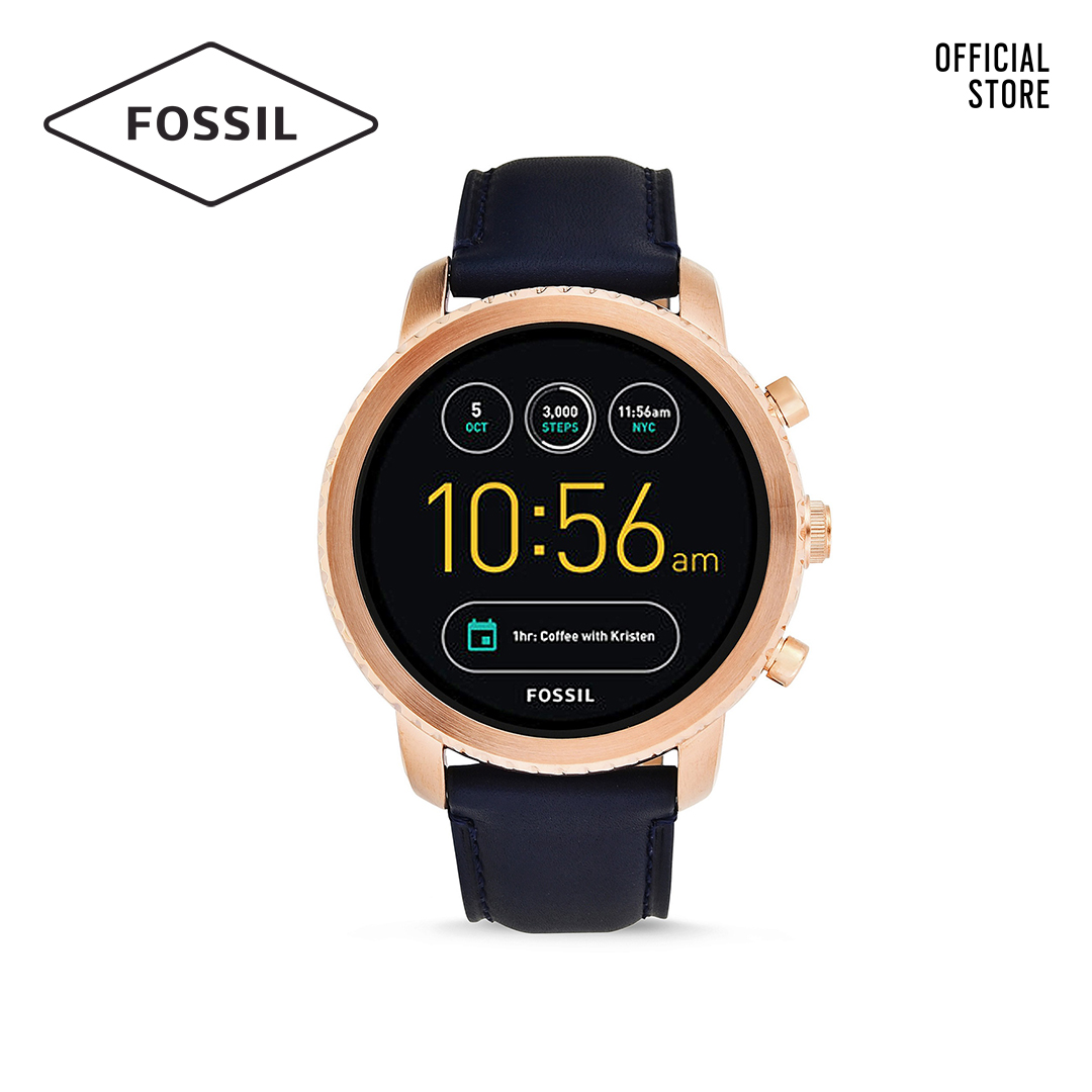 Đồng hồ nam Fossil Gen 3 Smartwatch Explorist dây da FTW4002 - màu navy