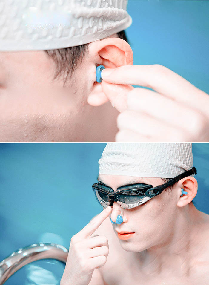 Bộ kit đi bơi bịt tai và bịt mũi chất liệu Silicon cao cấp Yesure ( Giao màu ngẫu nhiên )