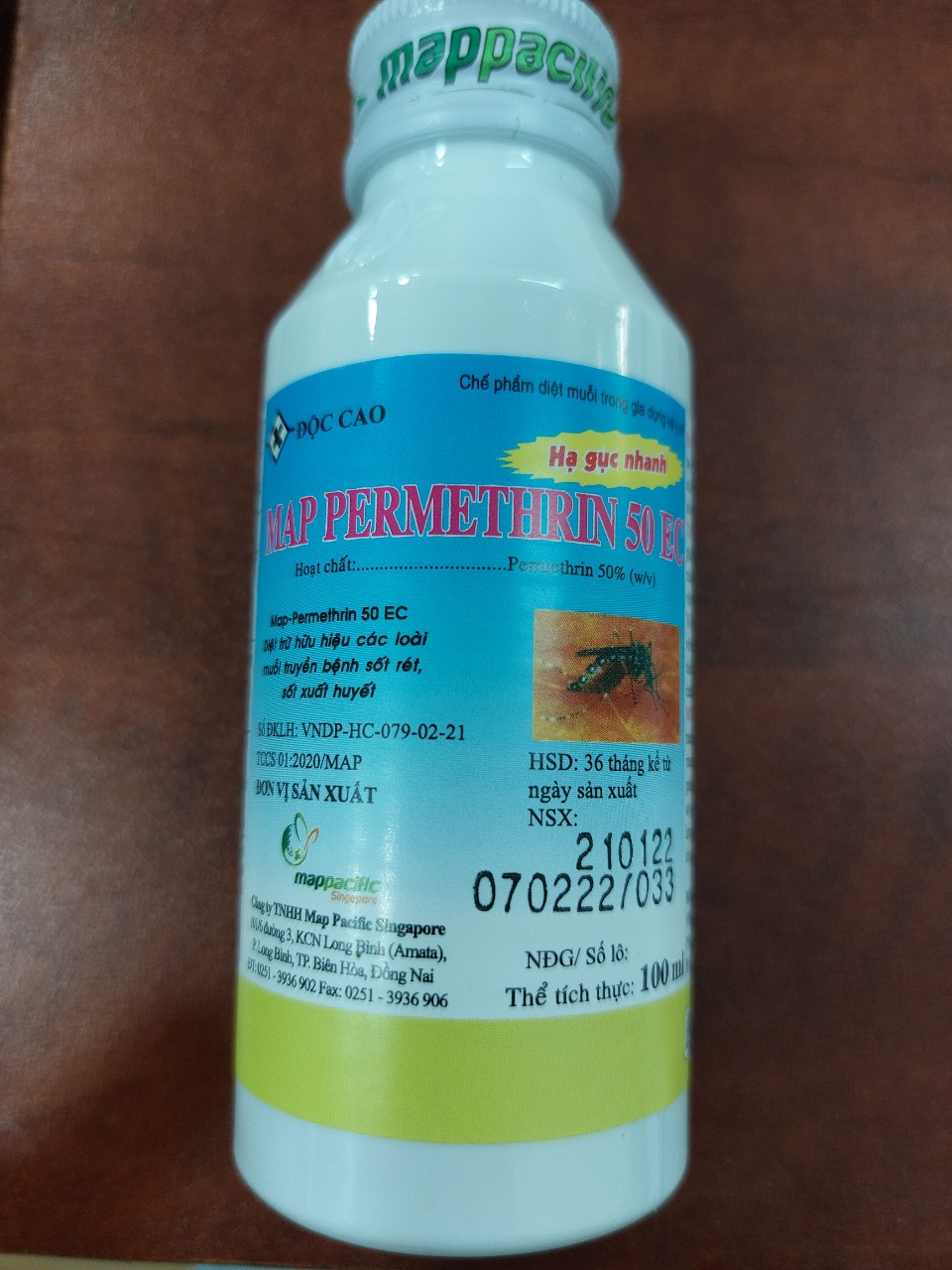 Thuốc diệt muỗi Map Permethrin 50EC chai 100ml