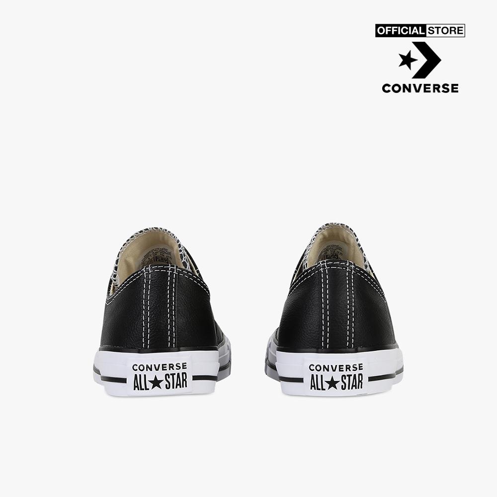 CONVERSE - Giày sneakers cổ thấp unisex Chuck Taylor All Star Leather 132174C-00B0_BLACK